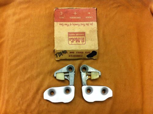 1956,1957 thunderbird,ford,lincoln,mercury nos complete door striker plates,pair