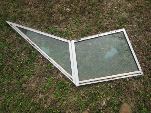 Vintage boat windshield - front walk-thru and side windows -