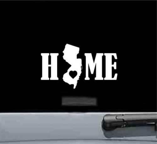 Home new jersey state heart love vinyl decal sticker map flag silhouette shape
