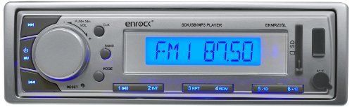 Ekmr20sl enrock marine in-dash receiver am/fm radio, aux in for ipod/mp3 players