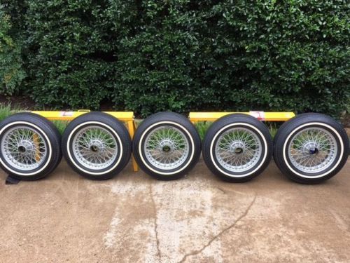Wire wheels-dunlop painted 41/2x15 60 spoke -austin-healey, triumph, jaguar