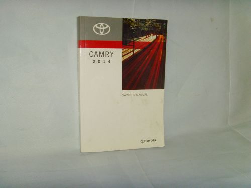 2014 toyota camry owners manual only