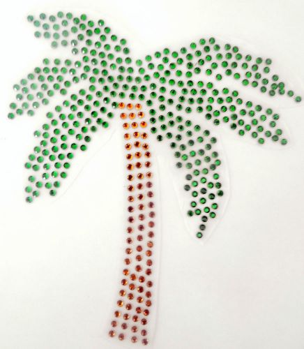 Rhinestone car decal - palm tree