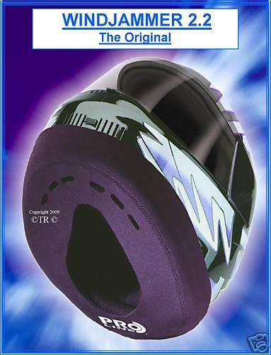 Windjammer motor cycle helmet wind blocker (p&p $1.50) colour: black.