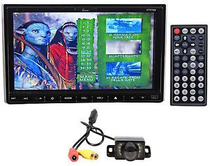Tview d75tsb 7&#034; double din motorized car dvd player receiver+bluetooth+camera