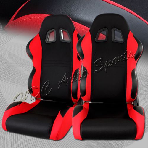 Purchase Black / Red TYPE7 Fully Adjustable Cloth Bucket Racing Seats