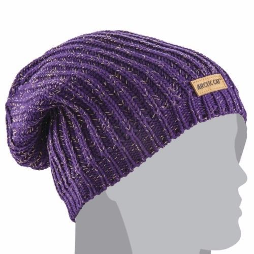 Arctic cat women&#039;s slouchy sparkle beanie/hat purple 5263-036