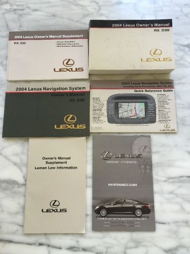 2004 lexus rx330 oem owners manual set with navigation guide