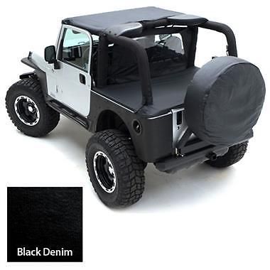 Smittybilt 27-29 inch spare tire cover, black denim