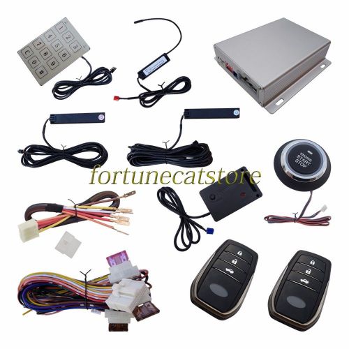 Rolling code pke car alarm with shock sensor engine push button remote start car