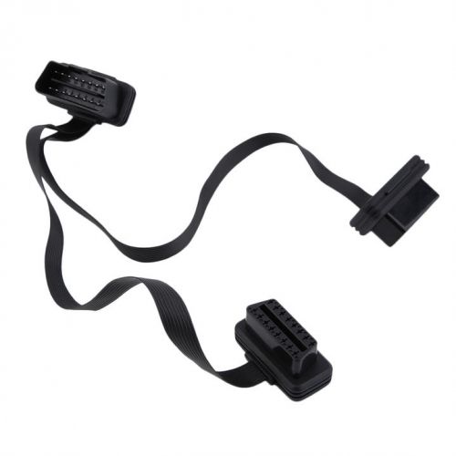 Obdii on-board diagnostics extension cord one divides into two flat wire new l0