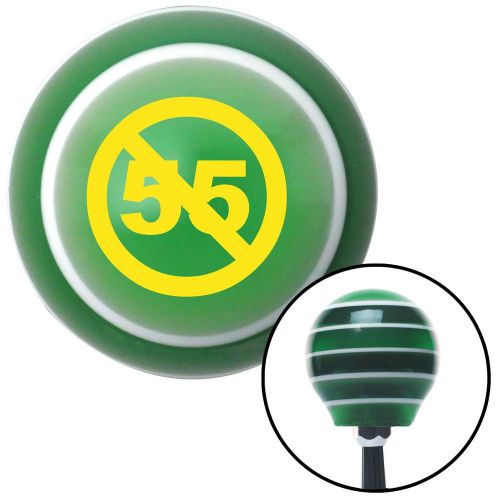 Yellow can't drive 55 green stripe shift knob with m16 x 1.5 insert 2 din backup