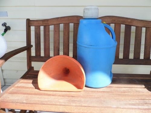 Plastic 5 gallon fuel jug with funnel