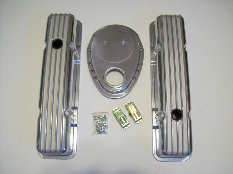Purchase Chevy SBC Finned Aluminum Valve Covers 58 86 Small Block