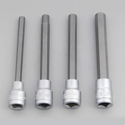 Performance tool brake caliper allen wrench set metric 3/8" drive 4" l set of 4