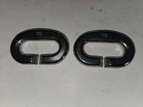 Set of 2 sister clip quick link heavy duty chain connectors sz 10 2.25" x 1.5"