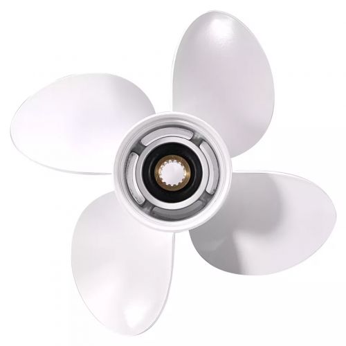 4Blades 13.4 x 15 Outboard Boat Propeller Aluminum For Yamaha 50-130HP 15 Spline, US $166.98, image 5