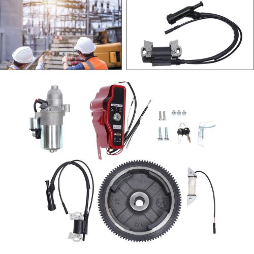 Electric Start Kit Starter Motor Flywheel Switch for Honda GX240 8HP GX270 9HP, US $77.06, image 7