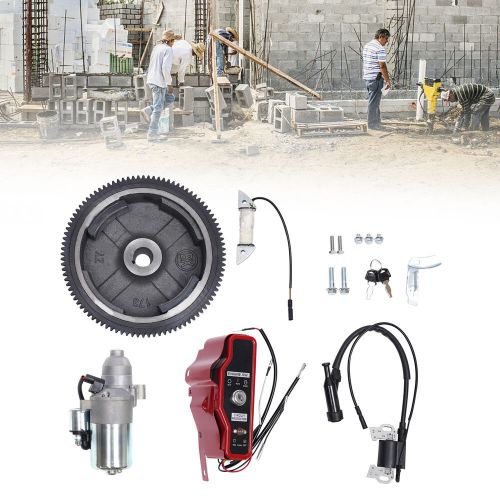 Electric Start Kit Starter Motor Flywheel Switch for Honda GX240 8HP GX270 9HP, US $77.06, image 9