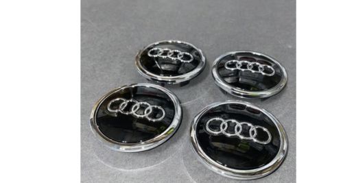 Audi 69mm Black Chrome Wheel Rim Center Hub Caps Emblem 4PC Set 4B0601170A, US $22.99, image 6