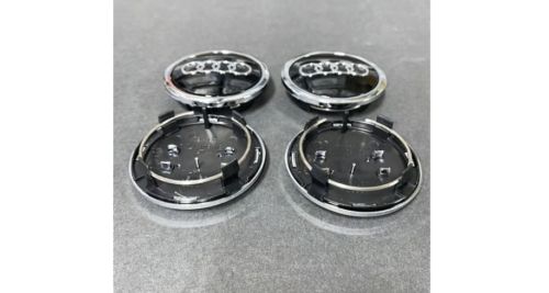 Audi 69mm Black Chrome Wheel Rim Center Hub Caps Emblem 4PC Set 4B0601170A, US $22.99, image 8