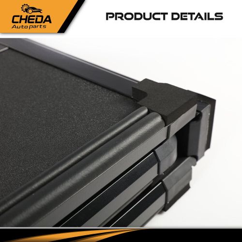 8ft hard solid long bed 3-fold tonneau cover on top fit for 14-19 toyota tundra