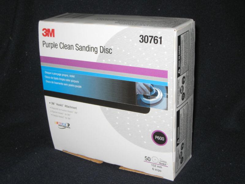 3m  hookit  6" purple clean sanding  disc. p600 30761   pack of 50  new