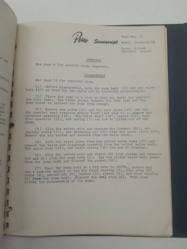 1950's Pesco Products Service Data Volume I Manual Aviation Fuel Pumps Motors, US $150.00, image 4