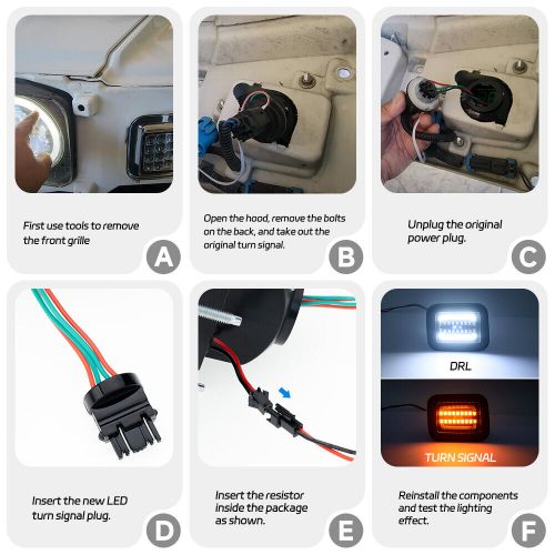 For 03-09 Hummer H2 05-09 H2 SUT LED Front Corner Turn Signal Light Parking Lamp, US $88.88, image 12