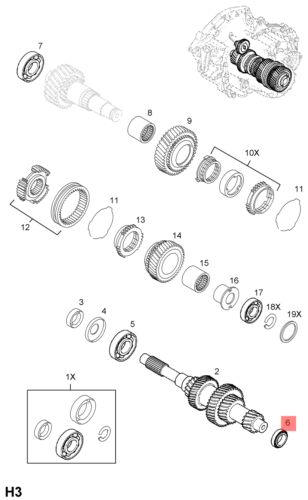 Genuine New Vauxhall Movano A Manual Transmission Taper Roller Bearing 9162564, US $, image 6