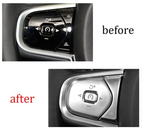 6pcs Steering Wheel Button Frame Cover Matte Silver Fit For Volvo XC60 18-23, US $48.18, image 8