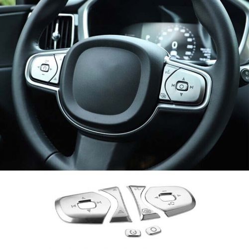 6pcs Steering Wheel Button Frame Cover Matte Silver Fit For Volvo XC60 18-23, US $48.18, image 11