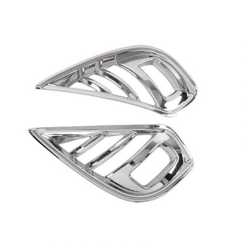 For toyota highlander 2020-2024 chrome silver abs front fog light lamp trim 2pcs