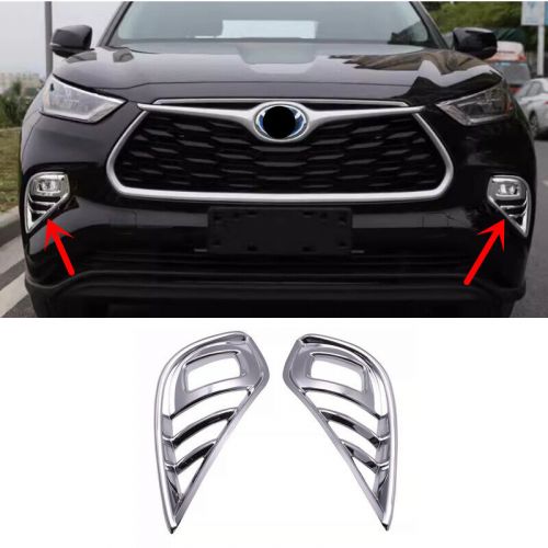 For Toyota Highlander 2020-2024 Chrome Silver ABS Front Fog Light Lamp Trim 2PCS, US $45.64, image 6