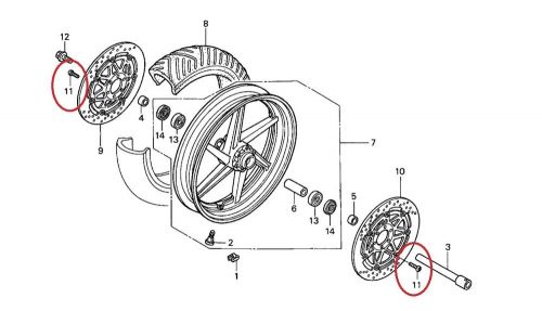 Honda CBF1000 2006 - 2016 front disc bolts screws M6 x 17mm A2-70 Stainless x 12, US $, image 6