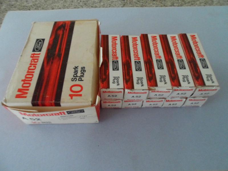 Spark plugs vintage ford motor craft10 pieces a-52 new factory original usa made