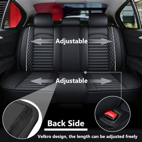 Car Seat Covers Full Set Black/Red Premium Universal Fit Split Bench For Honda, US $68.49, image 7