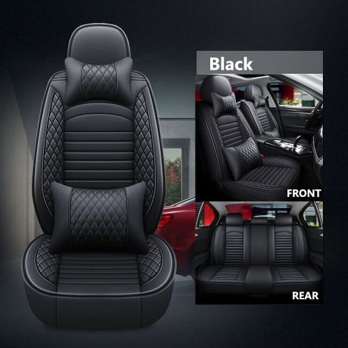 Car Seat Covers Full Set Black/Red Premium Universal Fit Split Bench For Honda, US $68.49, image 8