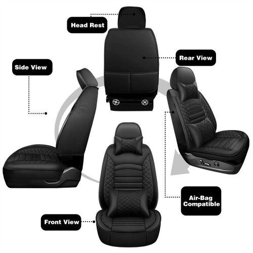 Car Seat Covers Full Set Black/Red Premium Universal Fit Split Bench For Honda, US $68.49, image 13