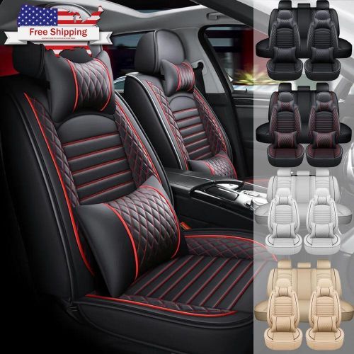 Car Seat Covers Full Set Black/Red Premium Universal Fit Split Bench For Honda, US $68.49, image 15