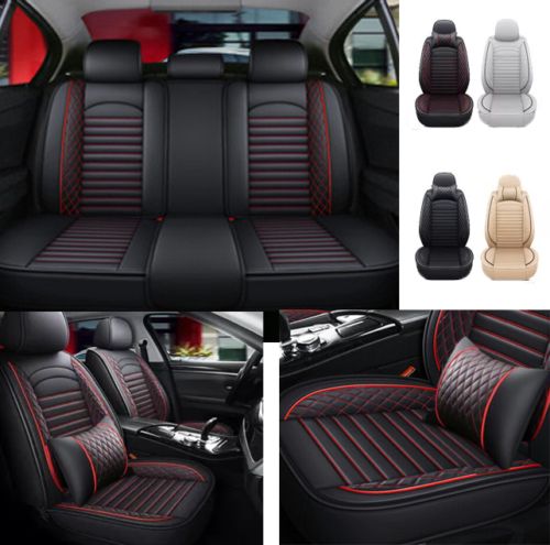 Car Seat Covers Full Set Black/Red Premium Universal Fit Split Bench For Honda, US $68.49, image 19