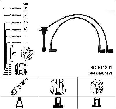 NGK 9171 Ignition Cable Kit Toyota, US $74.63, image 2