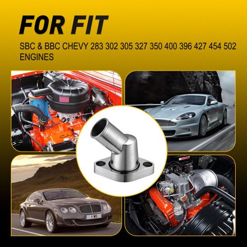 FOR SBC 45° CHEVY BBC SWIVEL WATER THERMOSTAT NECK HOUSING 327 396 454 502, US $19.19, image 6