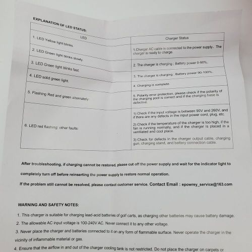 Epowery 18 AMP 36 Volt Golf Cart Battery Charger for EZGO TXT with D Style Plug, US $89.95, image 5