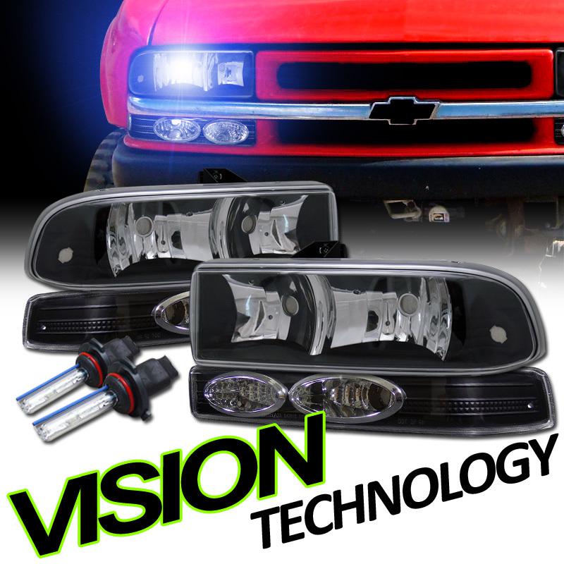 Purchase 8000K Xenon HID 9805 S10/Blazer JDM Black Head Lights+Turn