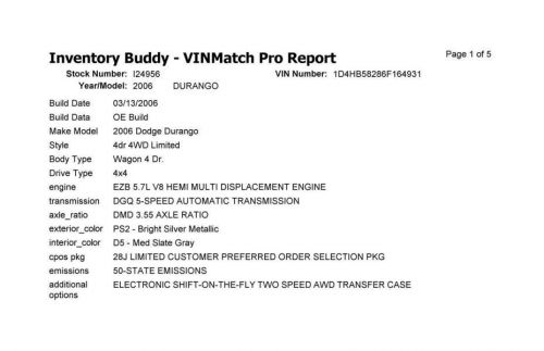 Speedometer Cluster MPH Silver Fits 2006 DURANGO 1152774, US $60.00, image 7