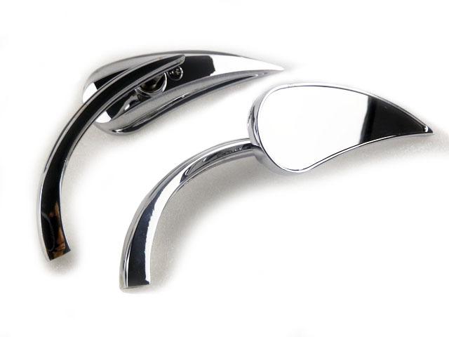 Chrome teardrop motorcycle mirrors for harley cruiser chopper touring custom 