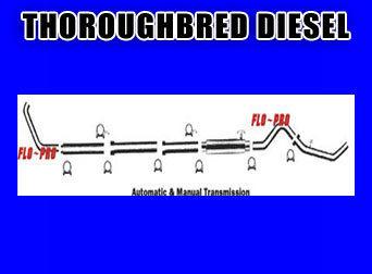  flo pro exhaust system 99-03 ford 7.3l 5'' turbo back  #631