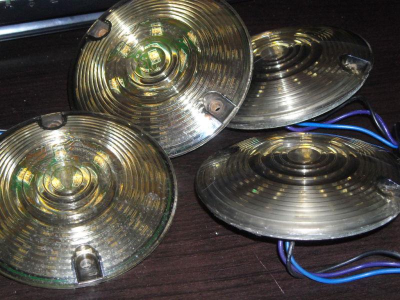 Kuryakyn panacea led smoked turn signals 91-10 harley touring heritage flht