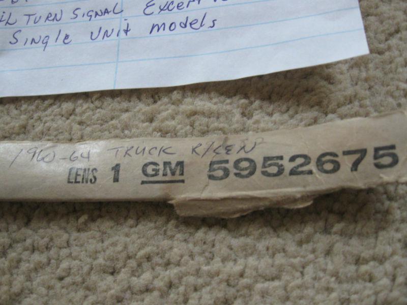 1960-64 CHEVY TRUCK 10-30 series tail light lenses. PAIR! NEW! NOS! 5952675 , US $25.99, image 6